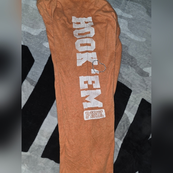 ♡Y2k Vintage PINK Victoria's Secret Texas Longhorns Jogger Pants♡ - Picture 4 of 5